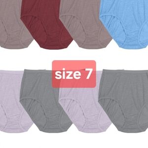 12 Pack Fruit of the Loom  Size 7 Underwear Panties Briefs - Multicolor